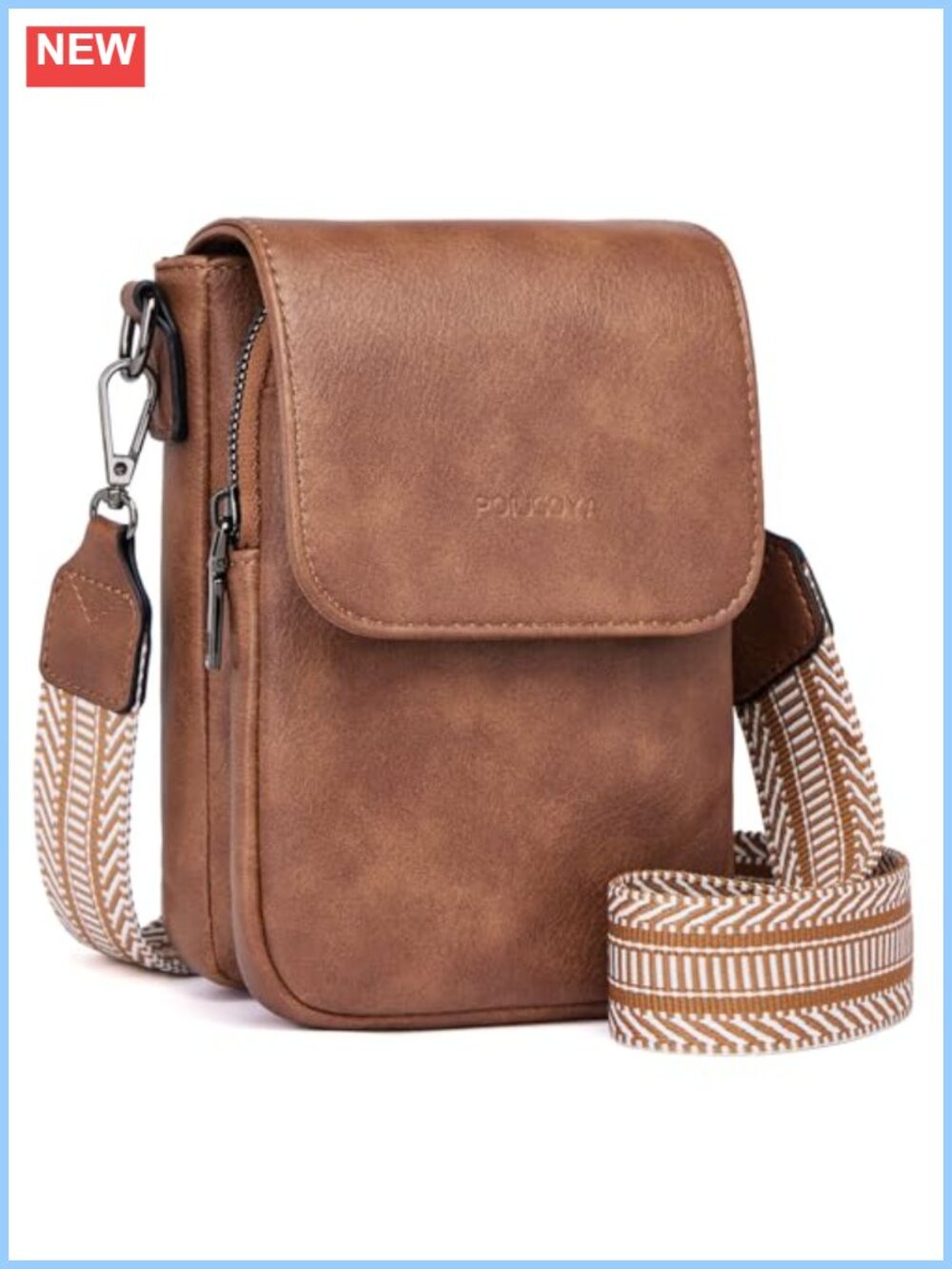 Vegan Leather Crossbody Phone Purse Wallet Small Women's Bag
